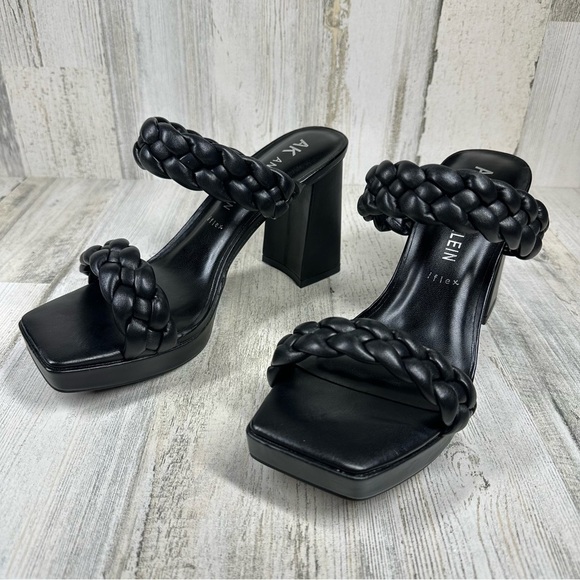New Anne Klein  Alexander Braided  Platform Block Heel Sandal #918 - Picture 4 of 13